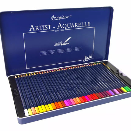 36 akvarelinių pieštukų rinkinys metalinėje dėžutėje