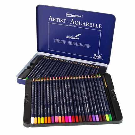 48 akvarelinių pieštukų rinkinys metalinėje dėžutėje