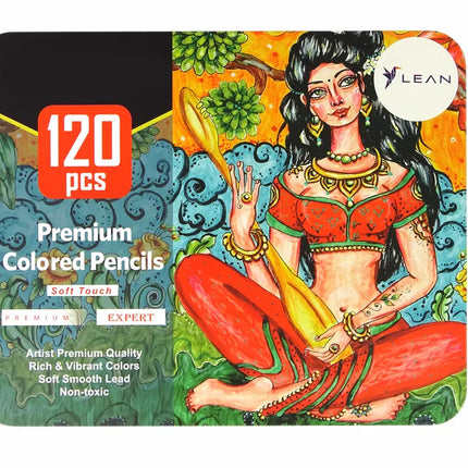 Mažojo dailininko rinkinys, 120 vnt. kreidelių organizatoriuje