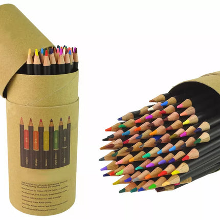 Kreidelių rinkinys tūbelėje, drožtukas, trintukas, 74 vnt.