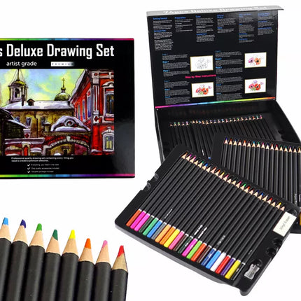 Piešimo rinkinys, kreidelės dėžutėje, 74 vnt. XXL