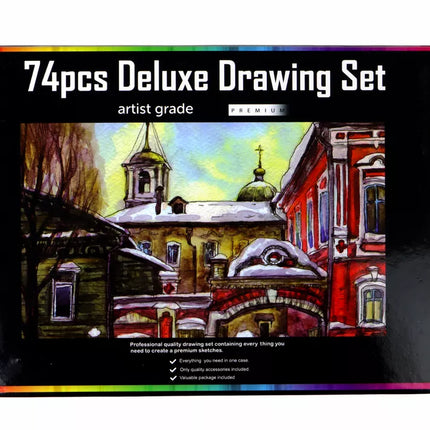 Piešimo rinkinys, kreidelės dėžutėje, 74 vnt. XXL