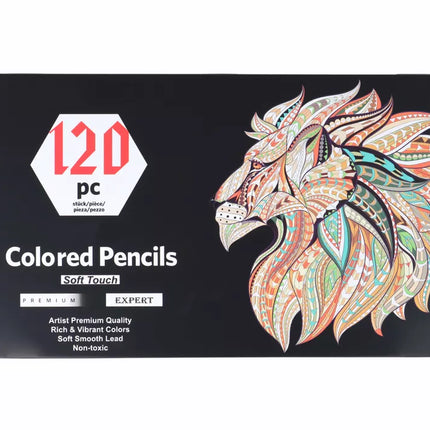 Aukštos kokybės kreidelių rinkinys, 120 vnt. Įvairių atspalvių spalvų sąrašas