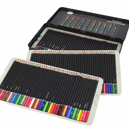 Aukštos kokybės kreidelių rinkinys, 120 vnt. Įvairių atspalvių spalvų sąrašas