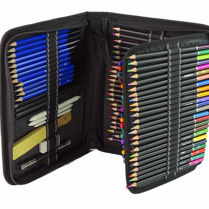 Mažojo dailininko rinkinys kreidelės pieštukų dėkle 95 vnt.