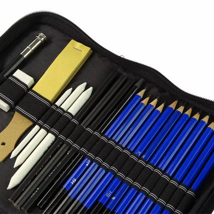 Mažojo dailininko rinkinys kreidelės pieštukų dėkle 95 vnt.