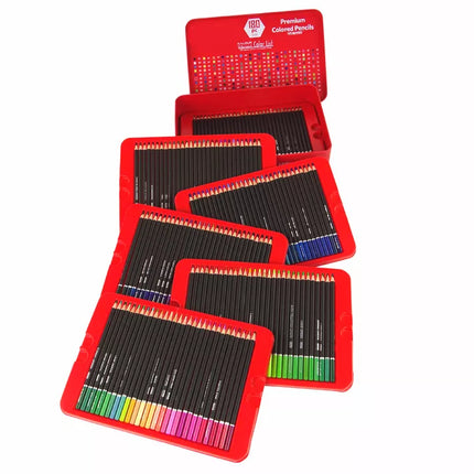 Mažojo dailininko rinkinys metalinėje dėžutėje, kreidelės, 180 vnt.