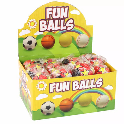 PU Futbolo kamuolys su "Jojo" elastine juostele atšokimui, 6 cm, raudonos žvaigždės