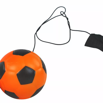 PU futbolo kamuolys su Jojo trintuku atšokimui, 6 cm, oranžinis