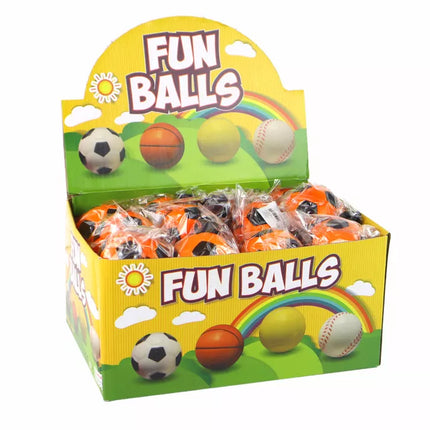 PU futbolo kamuolys su Jojo trintuku atšokimui, 6 cm, oranžinis