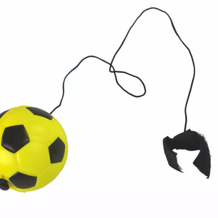 PU Futbolo kamuolys su Jojo trintuku atšokimui, 6 cm, geltonas