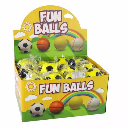 PU Futbolo kamuolys su Jojo trintuku atšokimui, 6 cm, geltonas