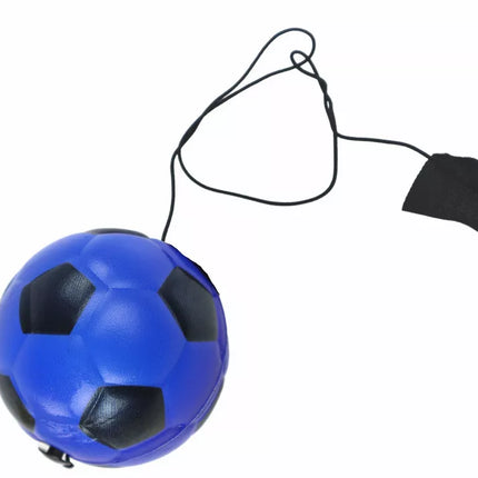 PU Futbolo kamuolys su Jojo trintuku atšokimui, 6 cm, mėlynas