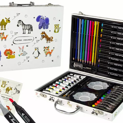 Rinkinys mažajam dailininkui lagaminėlyje, 68 dalys