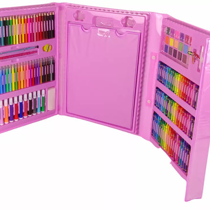 Meninis rinkinys rožiniame lagamine, 208 elementai