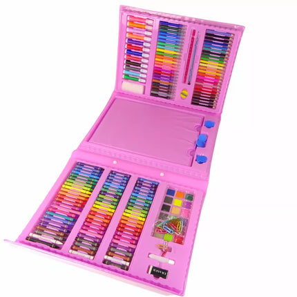 Meninis rinkinys rožiniame lagamine, 208 elementai