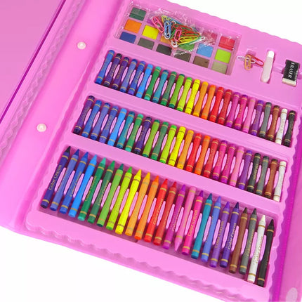 Meninis rinkinys rožiniame lagamine, 208 elementai