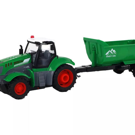 R/C Traktorius su priekaba 1:24 Šviesos Žalias