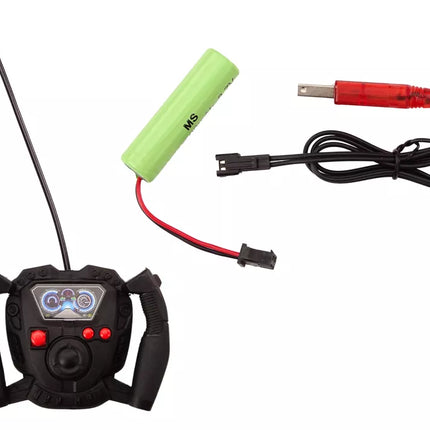 Nuotolinio valdymo traktorius su priekaba RC 1:16 Žalias Nuotolinio valdymo pultelis