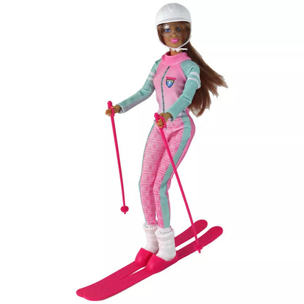 Anlily lėlė slidininkė su slidžių rinkiniu
