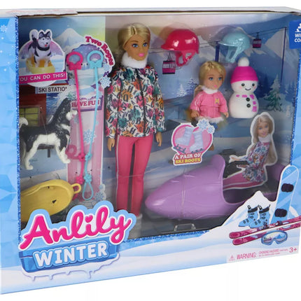 Anlily Lėlė Vaikams Pačiūžos Žiemos Sportas