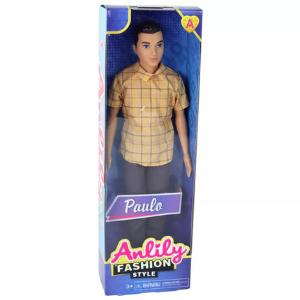 Berniukui skirta lėlė Paulo, marškinėliai, rudi plaukai