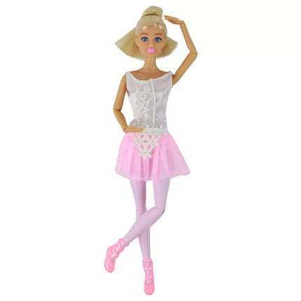Vaikiška lėlė Anlily Balerina Šokėja Statulėlė Kuodelis Rožinė Suknelė