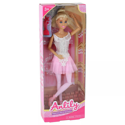 Vaikiška lėlė Anlily Balerina Šokėja Statulėlė Kuodelis Rožinė Suknelė
