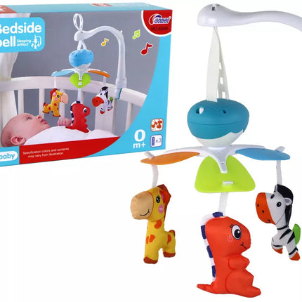 Vaikiškas karuselinis žaislas su garsu, mėlynas