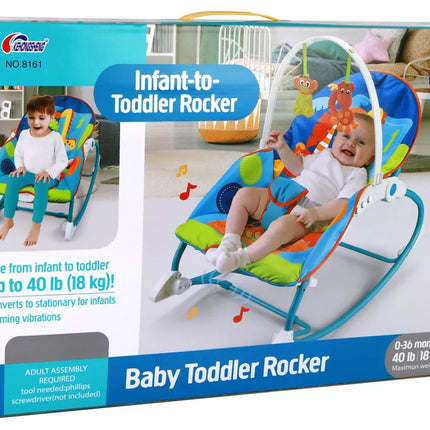 Vaikiška supama kėdutė-gultukas 2in1 su garsais ir vibracija