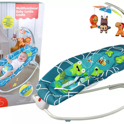 Vaikiška supama kėdutė-lopšys 2in1 su garsais "Varlė"