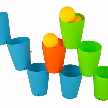 Puodelių dėlionės žaidimas 3 viename, 44 detalės