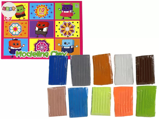 Meninis plastilino rinkinys, 10 spalvų