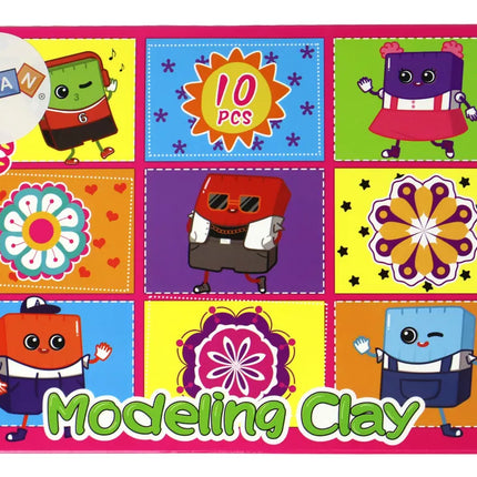 Meninis plastilino rinkinys, 10 spalvų