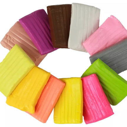 Modeliavimo molis, 12 spalvų, pastelinių, ryškių spalvų rinkinys