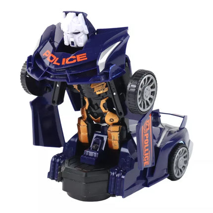 Robotas Automobilis Policijos Mėlynos spalvos 2in1 Transformacija