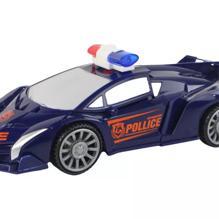 Robotas Automobilis Policijos Mėlynos spalvos 2in1 Transformacija