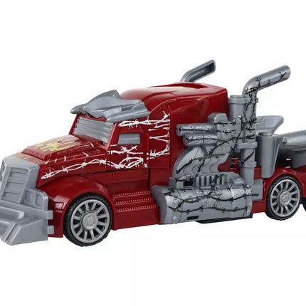 Raudonas sunkvežimis-robotas transformatorius 2 viename