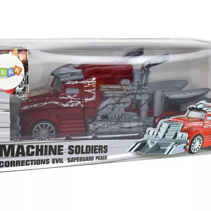 Raudonas sunkvežimis-robotas transformatorius 2 viename