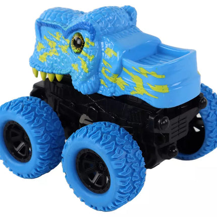 Tyrannosaurus Rex transporto priemonė su frikciniu varikliu, mėlyna