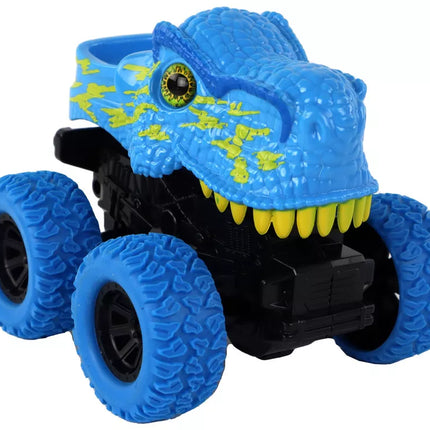 Tyrannosaurus Rex transporto priemonė su frikciniu varikliu, mėlyna