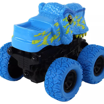 Tyrannosaurus Rex transporto priemonė su frikciniu varikliu, mėlyna
