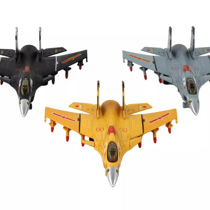 Lėktuvo modelis su trinties pavara, pilkas, juodas arba geltonas