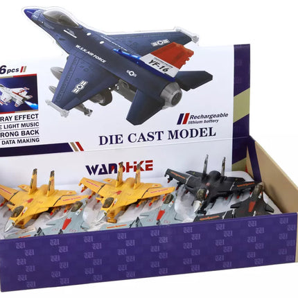 Lėktuvo modelis su trinties pavara, pilkas, juodas arba geltonas