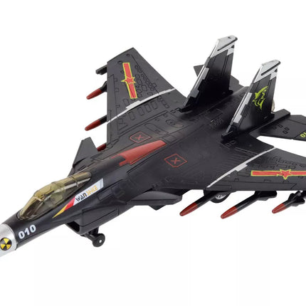 Lėktuvo modelis su trinties pavara, pilkas, juodas arba geltonas