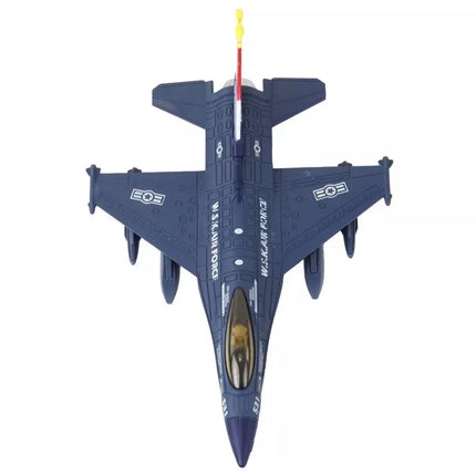 Karinis lėktuvas naikintuvas su garsais šviesomis Moro