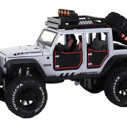 Žaislinis visureigis 4x4 su šviesomis ir garsais, 4 spalvos.