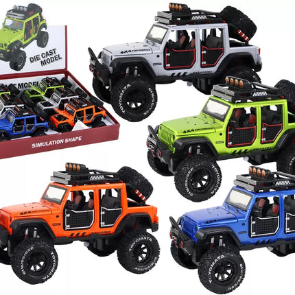 Žaislinis visureigis 4x4 su šviesomis ir garsais, 4 spalvos.