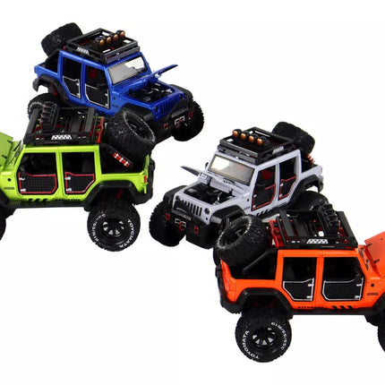 Žaislinis visureigis 4x4 su šviesomis ir garsais, 4 spalvos.