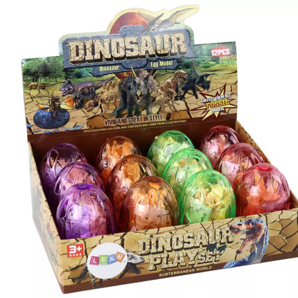 Dinozaurų kiaušiniai 4 spalvų 16 cm